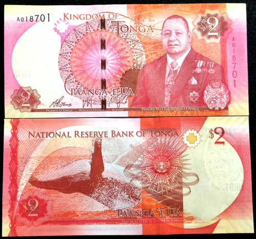 Kingdom Of Tonga 2 Pa'anga 2015 Banknote World Paper Money UNC Currency - Collectors Couch