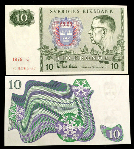 Sweden 10 Kronor 1988 Banknote World Paper Money UNC Currency Bill Note - Collectors Couch