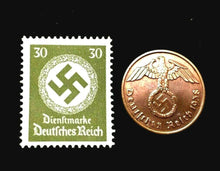 Load image into Gallery viewer, Rare Old WWII German War Coin Two Rp &amp; 30pf Stamp World War 2 Artifacts - Collectors Couch