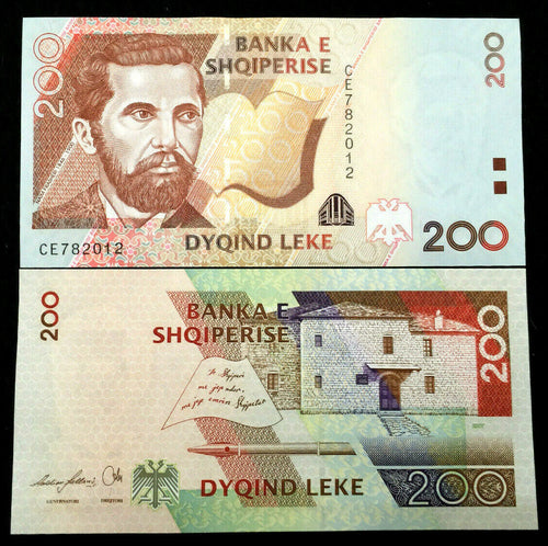 Albania 200 Leke 2007 banknote World Paper Money UNC Currency Bill Note