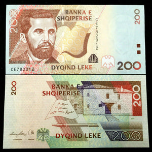 Albania 200 Leke 2007 banknote World Paper Money UNC Currency Bill Note