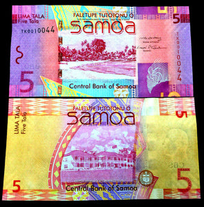 Western Samoa 5 Tala 2012 Banknote World Paper Money UNC Currency Bill Note