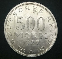 Load image into Gallery viewer, Historical Antique German 500 Mark Coin 1923 A BERLIN - Hold a piece of History