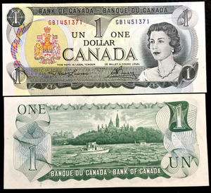 Canada 1 Dollar 1973 P85b Banknote World Paper Money UNC Currency Bill Note