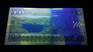 Rwanda Africa 100 Francs Banknote World Paper Money UNC Currency Bill Note - Collectors Couch