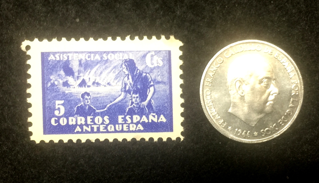Spain Collection - Unused Spain Stamp & New 50 CTS Coin - Educational Gift