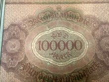 Load image into Gallery viewer, Authentic Bundle of 20 - 100,000 German Marks - 1923 Uncirculated Consecutive - Collectors Couch