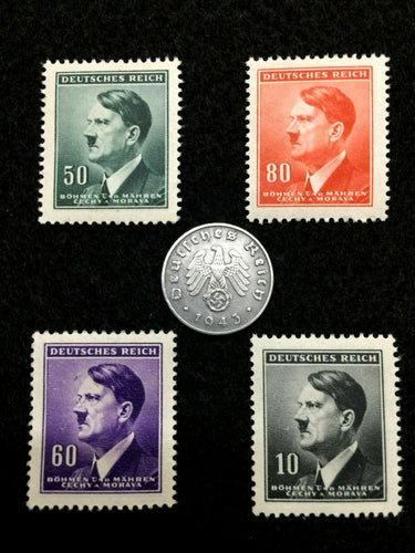 Authentic Rare Old WWII German Nazi Third Reich 1 Cent Coin Military Army Collection & Stamps