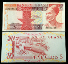 Load image into Gallery viewer, Ghana 5 Cedis 2002 Banknote World Paper Money UNC Currency Bill Note