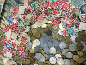 Clearance SALE Antique WWI and WW2 Germany War Coin Collection Lot & Bill - Collectors Couch