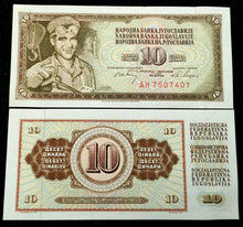 Load image into Gallery viewer, Yugoslavia 10 Dinara 1968 Banknote World Paper Money UNC Currency Bill