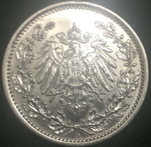 Load image into Gallery viewer, German Half Mark SILVER Coin  World War 1 RARE Authentic Coin Great Investment - Collectors Couch