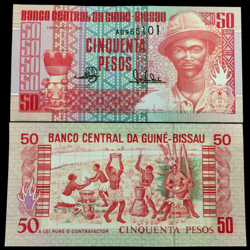 Guinea Bissau 50 Pesos 1990 Banknote World Paper Money UNC Bill Note - Collectors Couch