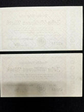 Load image into Gallery viewer, Germany 2 10000000 Mark 1923 Bills - Uncirculated -Consecutive Numbers - Collectors Couch