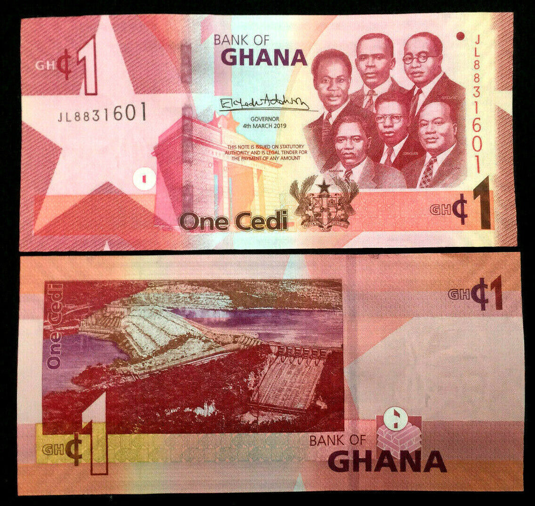 Ghana 1 Cedi Banknote World Paper Money UNC Currency Bill Note - Collectors Couch