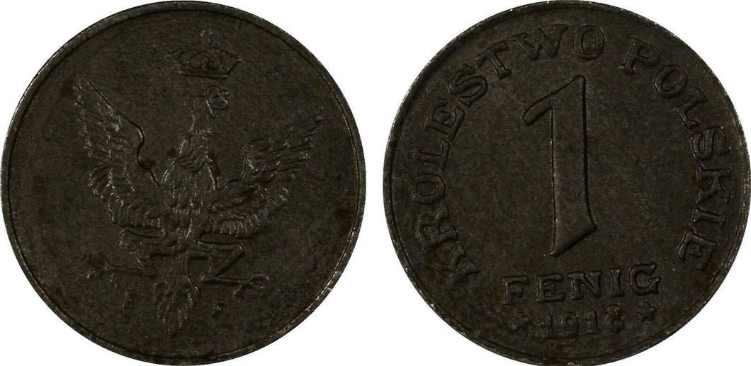 1918-F Poland Fenig PCGS MS62 - Collectors Couch