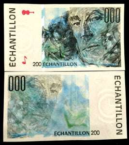 France 200 Enchatillon Banknote World Paper Money UNC Currency Bill Note