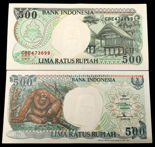 Indonesia 500 Rupiah 1992 Banknote World Paper Money UNC Currency Bill Note - Collectors Couch