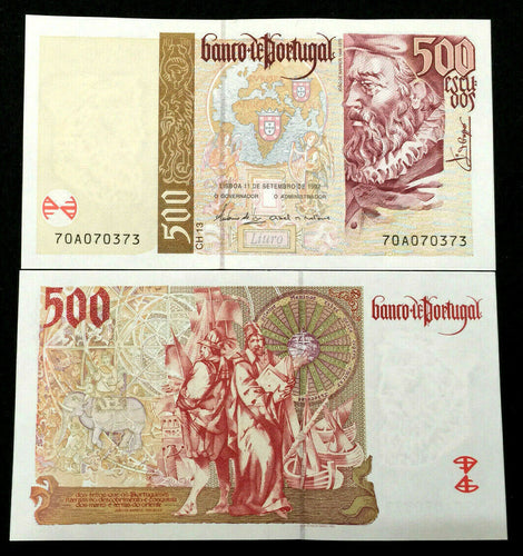 Portugal 500 Escudos 1997 Banknote World Paper Money UNC Currency - Collectors Couch
