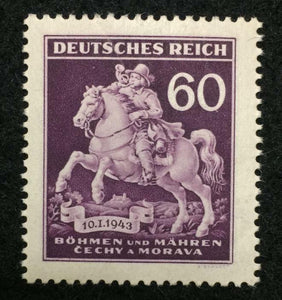 German Rare WW2 20 Mark Bill & German 50 Pf Coin with UNC Stamps