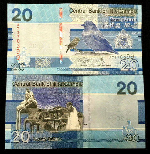 Gambia 20 Dalasis 2019 Banknote World Paper Money UNC Currency Bill Note - Collectors Couch