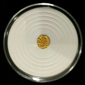 1881 India Travancore Gold Viraraya Fanam VF - A Rare Historical Artifcat