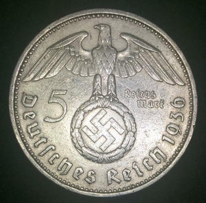 German WW2 Rare Old 2 and 5 Reichsmark  SILVER Coins with EAGLE - Collectors Couch
