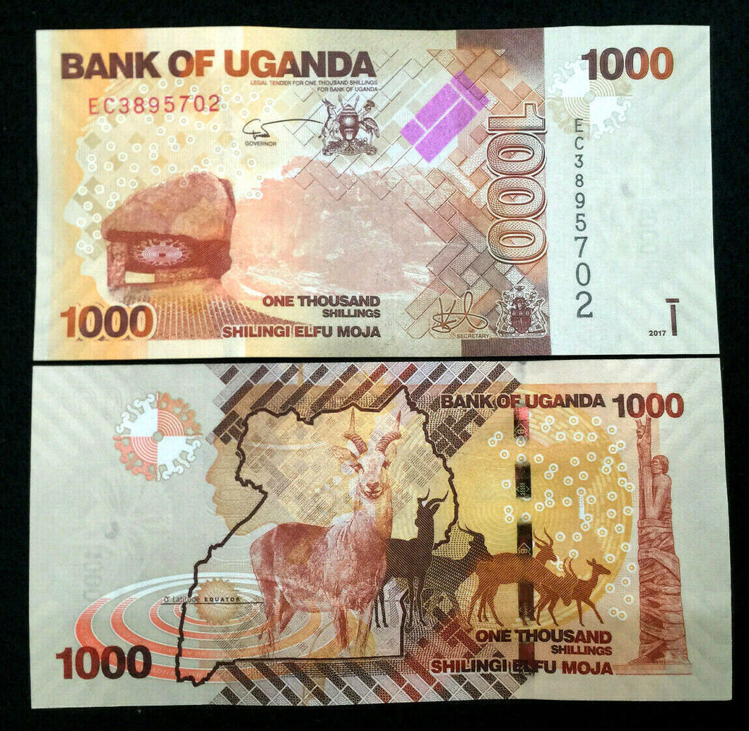 Uganda 1000 Shillings Banknote World Paper Money UNC Currency Bill Note