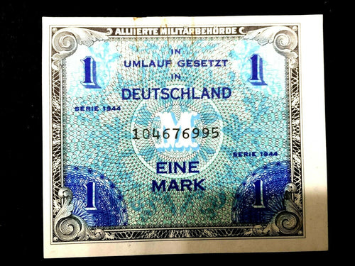 Germany 1944 1 Mark Allied Occupation - Uncirculated - Crisp - Collectors Couch